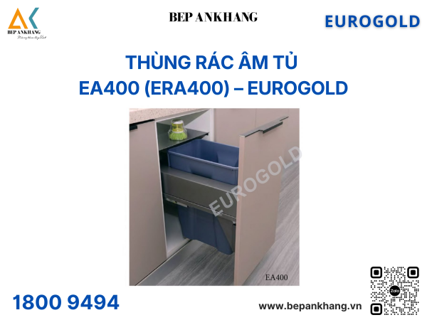 Thùng rác âm tủ EA400 (ERA400) – Eurogold